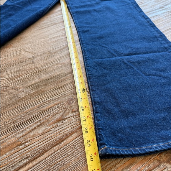 Mavi Victoria High-Rise Wide Leg Solid Deep Recycled Blue Relaxed Jeans 31/32 - Picture 5 of 10